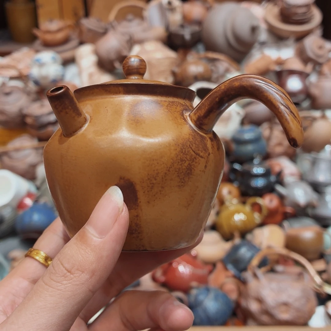 柴烧老岩泥高温茶器皿