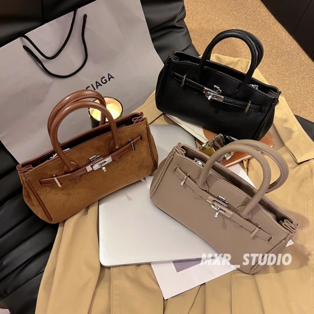 【挚爱铂金】荔枝纹韩代手提斜挎包大容量凯莉包女包2025新款潮时尚