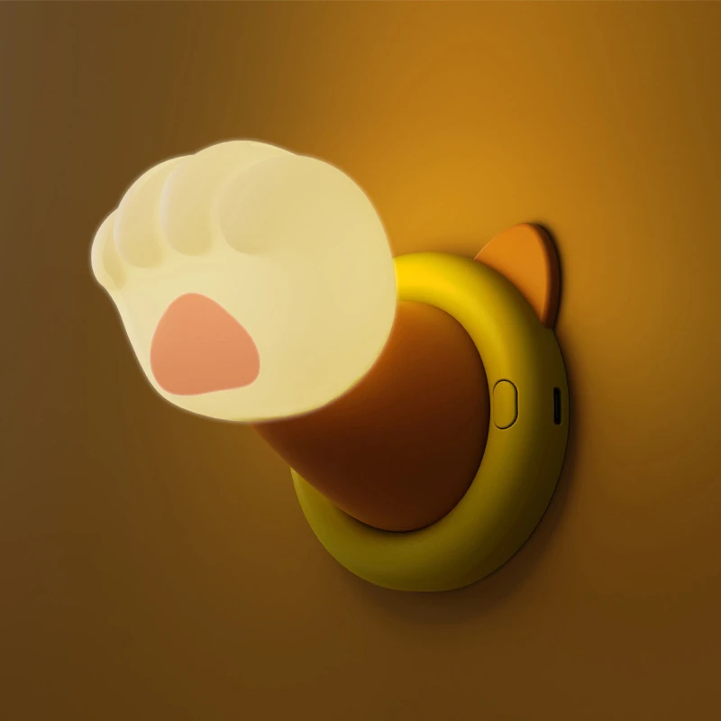 猫爪夜灯充电氛围灯猫手猫猫小夜灯猫手创意夜灯家用起夜护眼