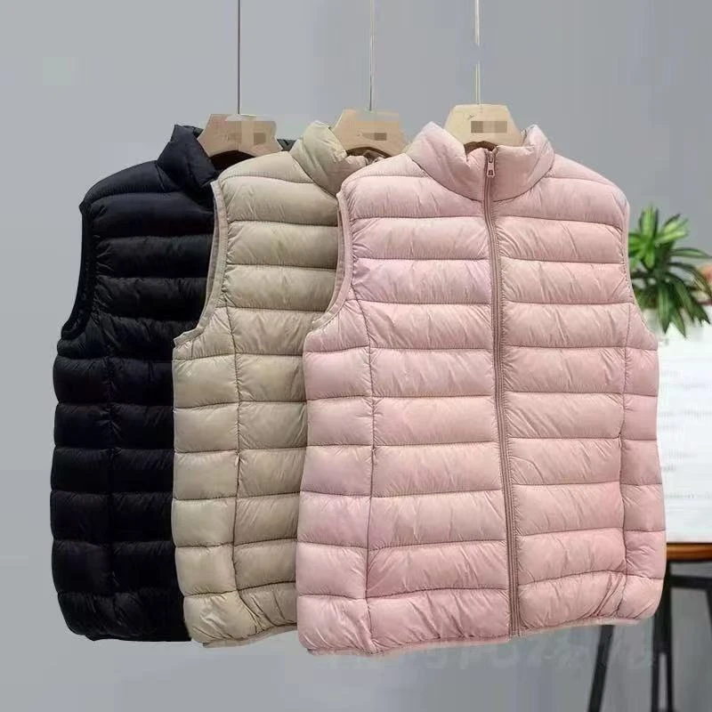 Z女士高领轻薄棉马甲2025秋冬新款休闲立领马夹内胆保暖背心