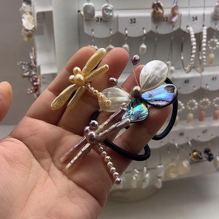 淡水珍珠发饰未镶嵌