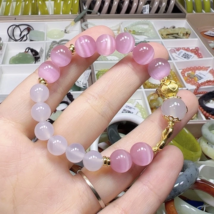 未镶嵌蛇纹石玉手链