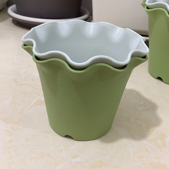 荷叶口16高12混色5个无托