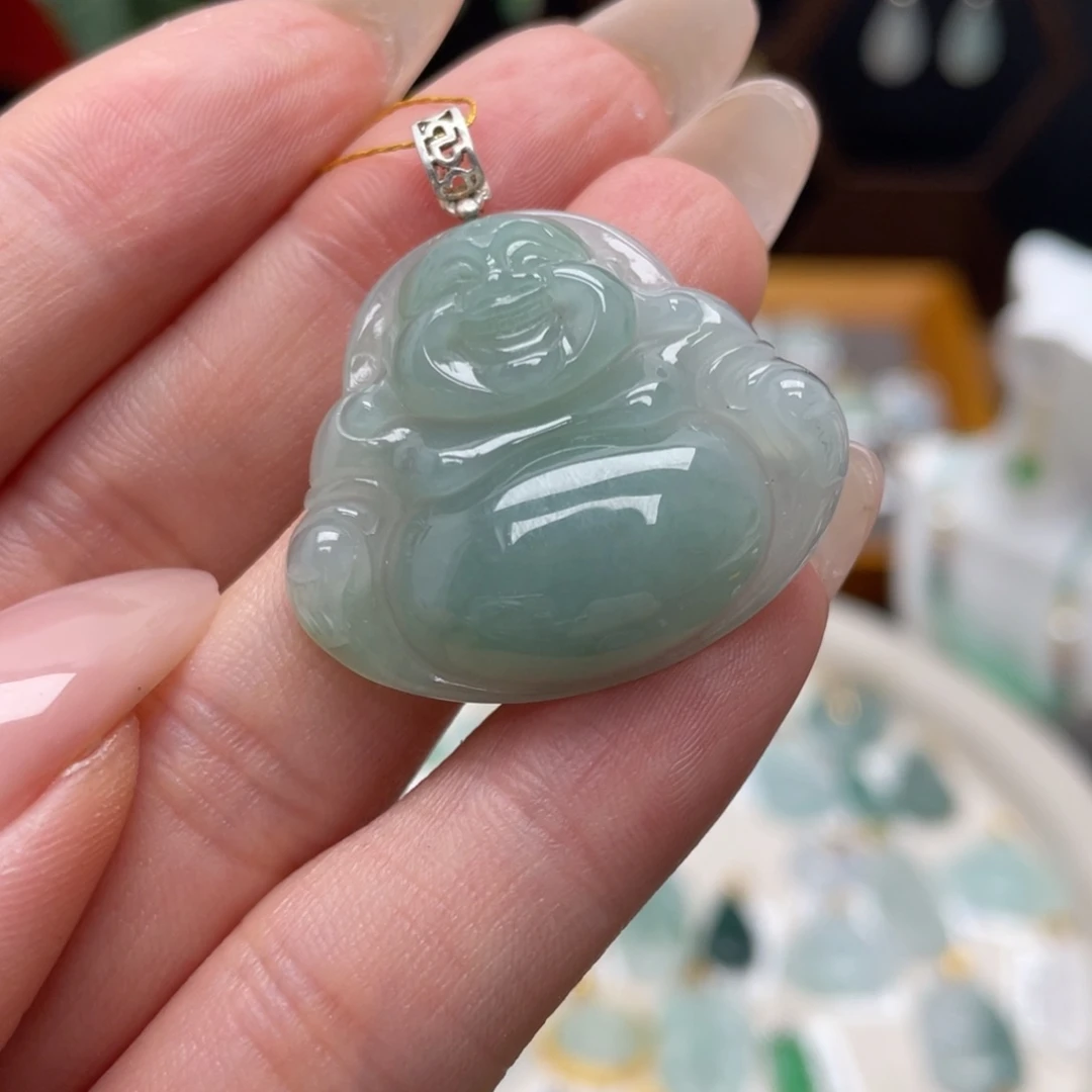 翡翠银S925镶嵌颈饰
