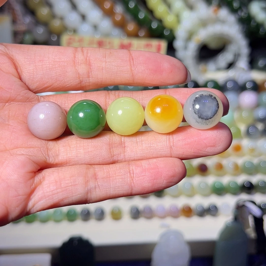 【闪购商品】未镶嵌和田玉珠宝奇石多宝单珠14mm