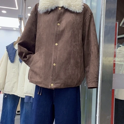 各**好麂皮绒二棉外套