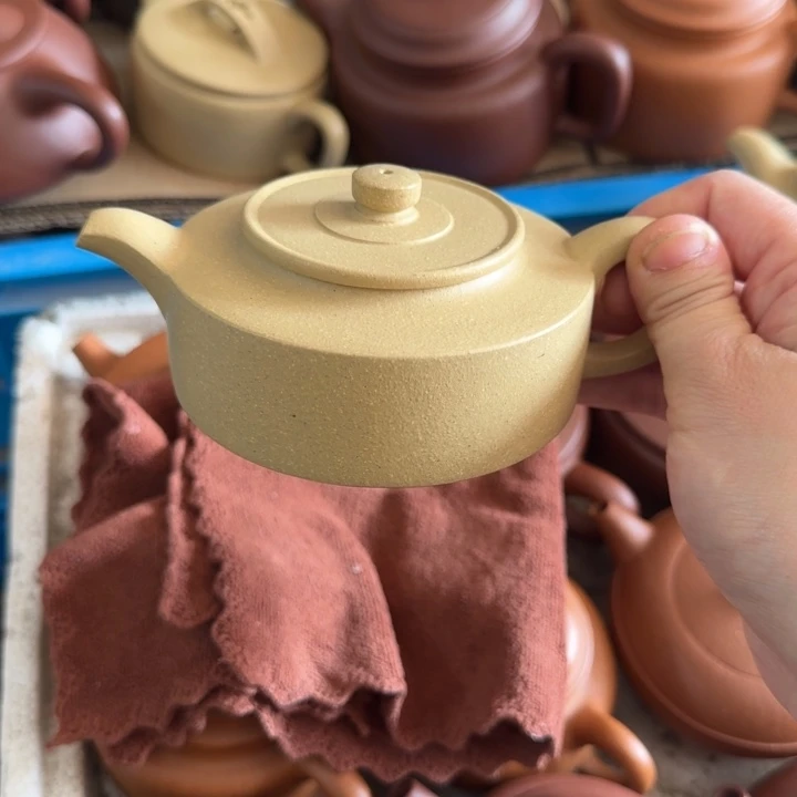 紫砂茶壶梨皮本绿220cc