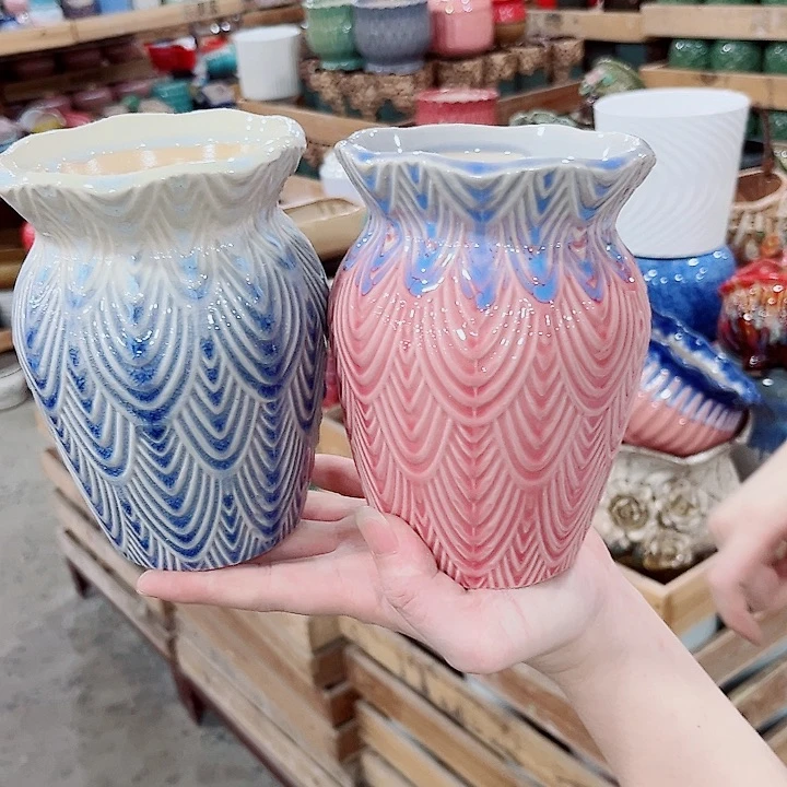 有孔.凑单10元陶瓷花盆发货！