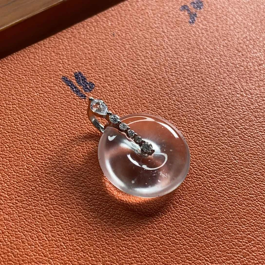 石英质玉颈饰银S925镶嵌