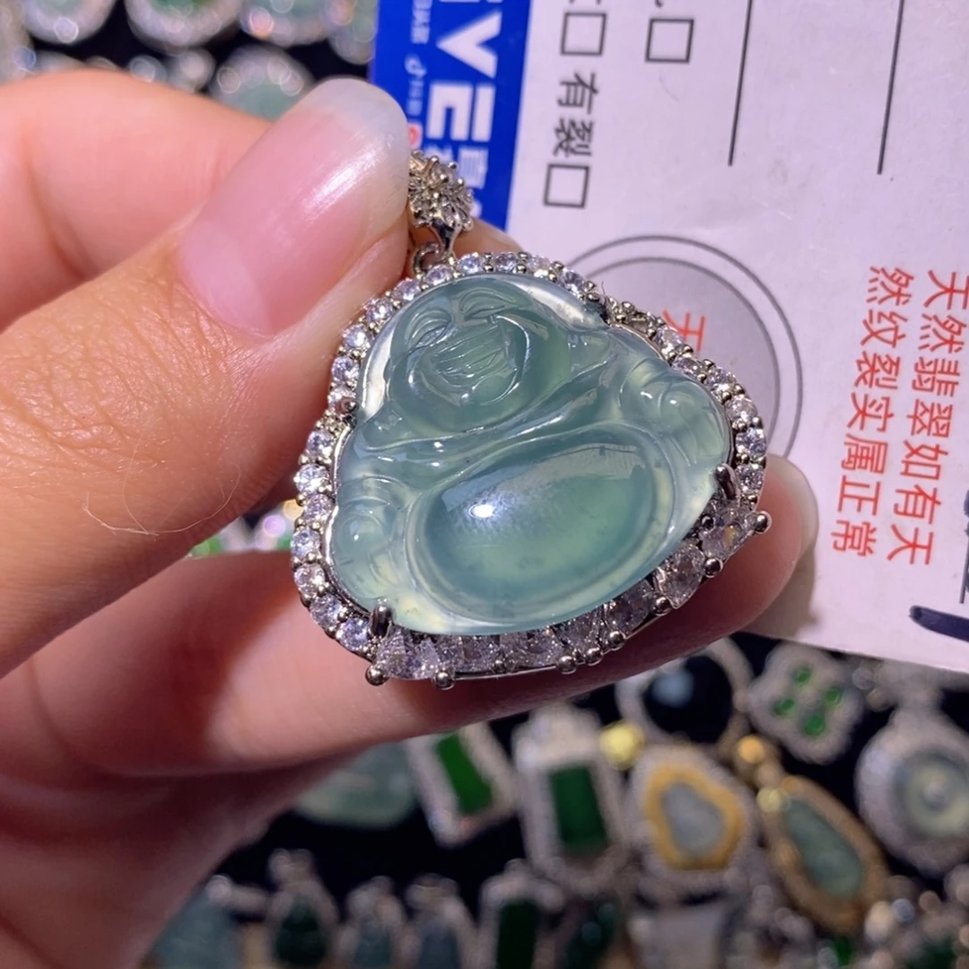 翡翠未镶嵌颈饰天然