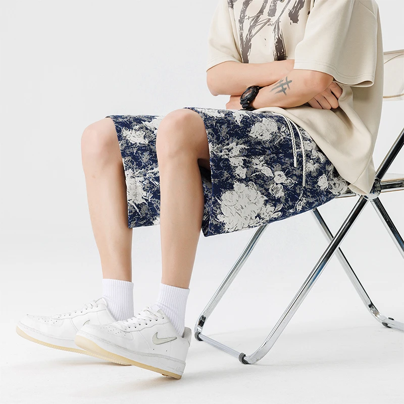 GOONJDKE夏季新款男士大码潮流短裤胖子加肥加大休闲直筒五分裤男