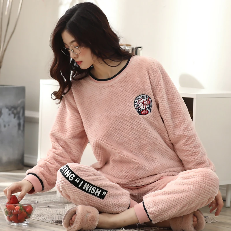 G400-G499 睡衣春秋家居服套装可外穿两件套