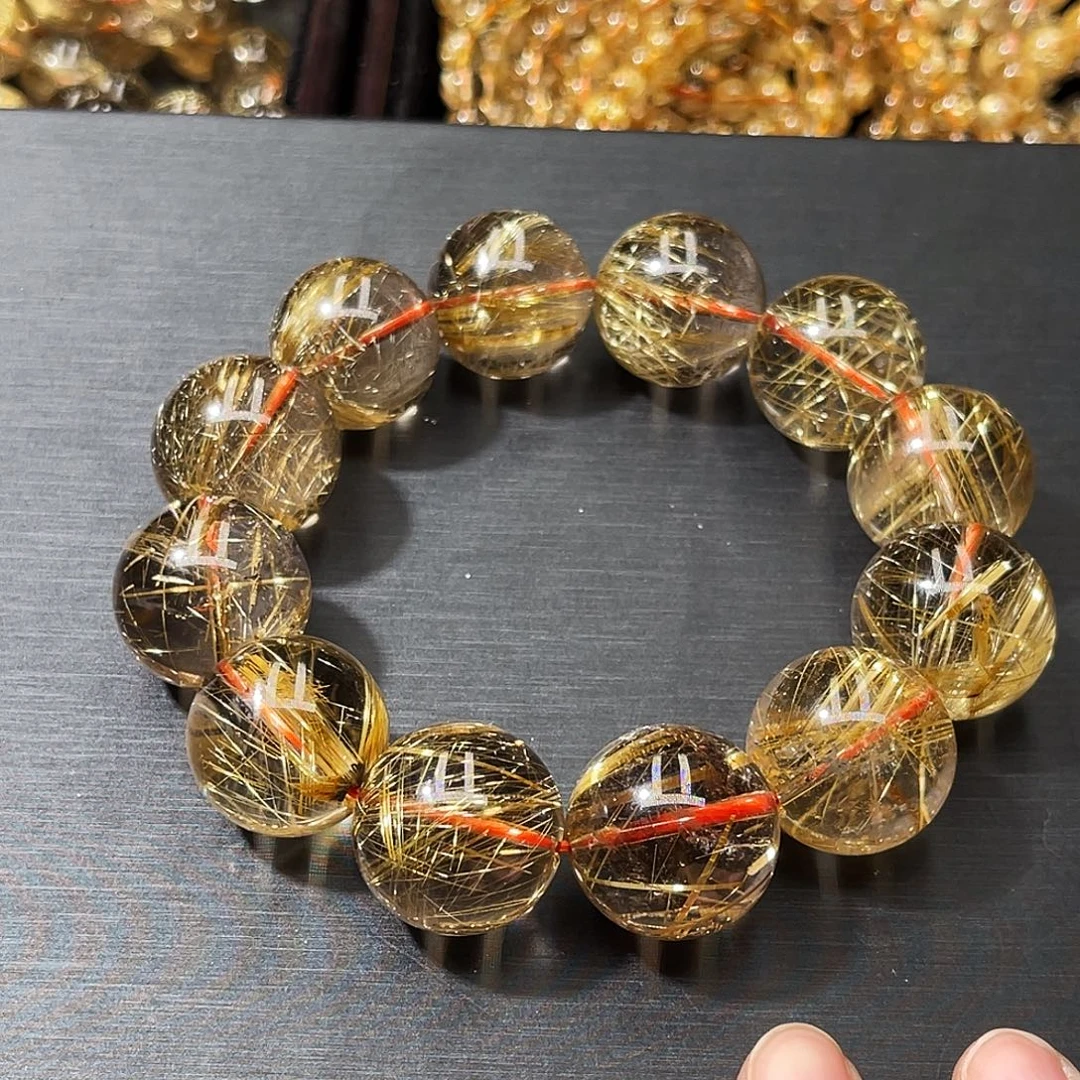 慧***感手串未镶嵌发晶大颗粒钛晶