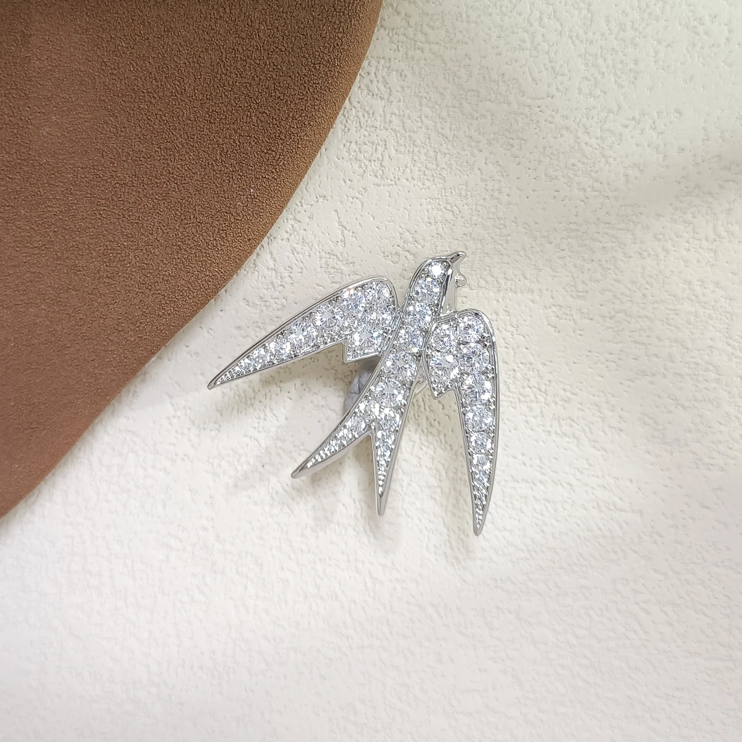 铜合金合成锆石胸针 WASLX-000133  胸针欧美时尚精致大方轻奢