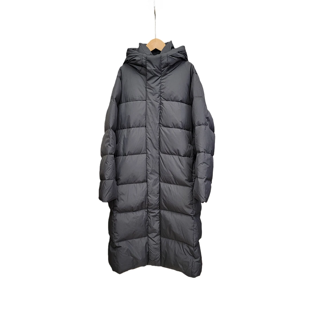 迪家冬季男女情侣款黑白藏3色长袖连帽厚款棉服外套