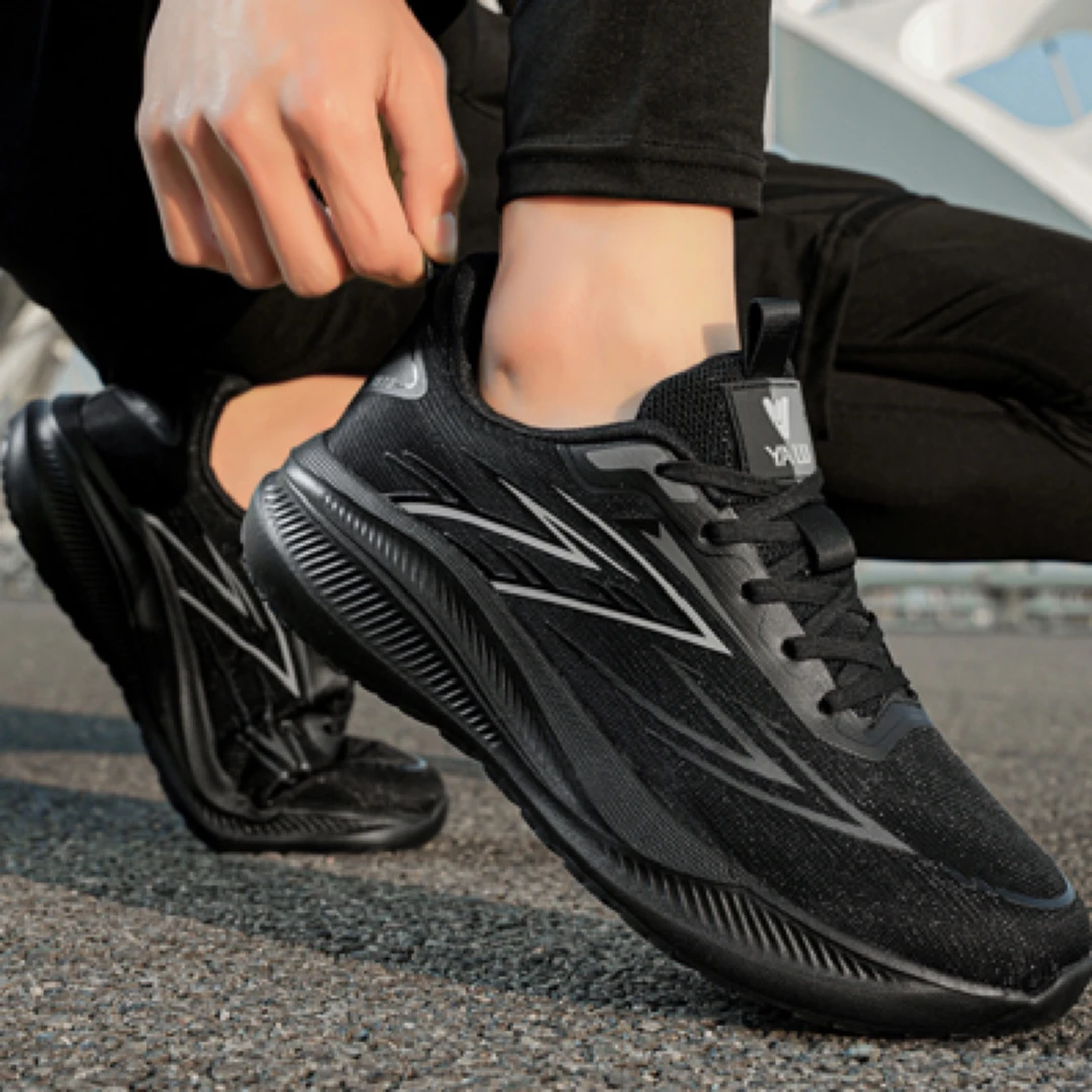 雅鹿正品透气男跑步鞋户外情侣复古运动鞋鞋子男士夏季跑鞋轻便运