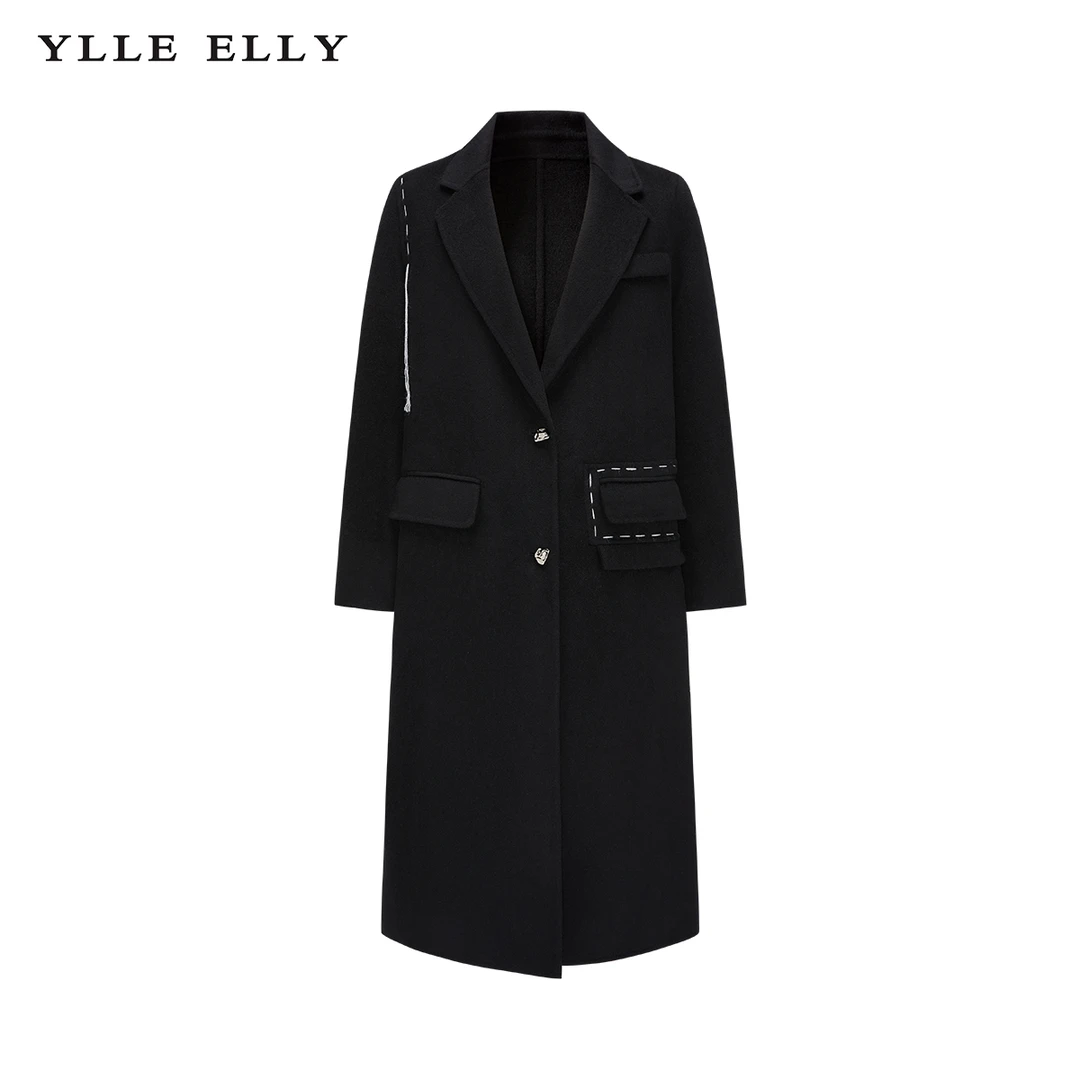 【小满专属】黑色长毛呢外套秋冬Y426307023