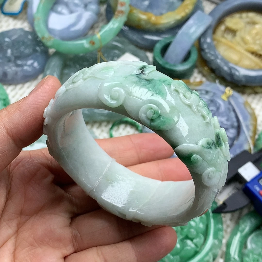 翡翠未镶嵌手镯天然翡翠