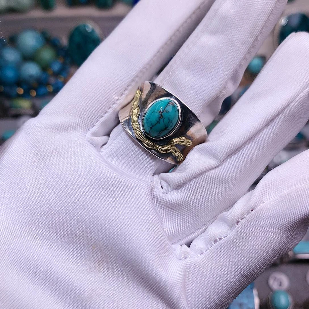 绿松石挂件银S925镶嵌你***➰