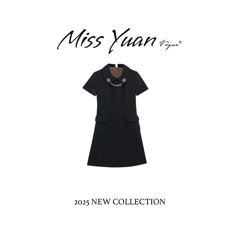 M.Y媛总 2025春款连衣裙休闲显瘦洋气通勤短袖裙子 1LY1911