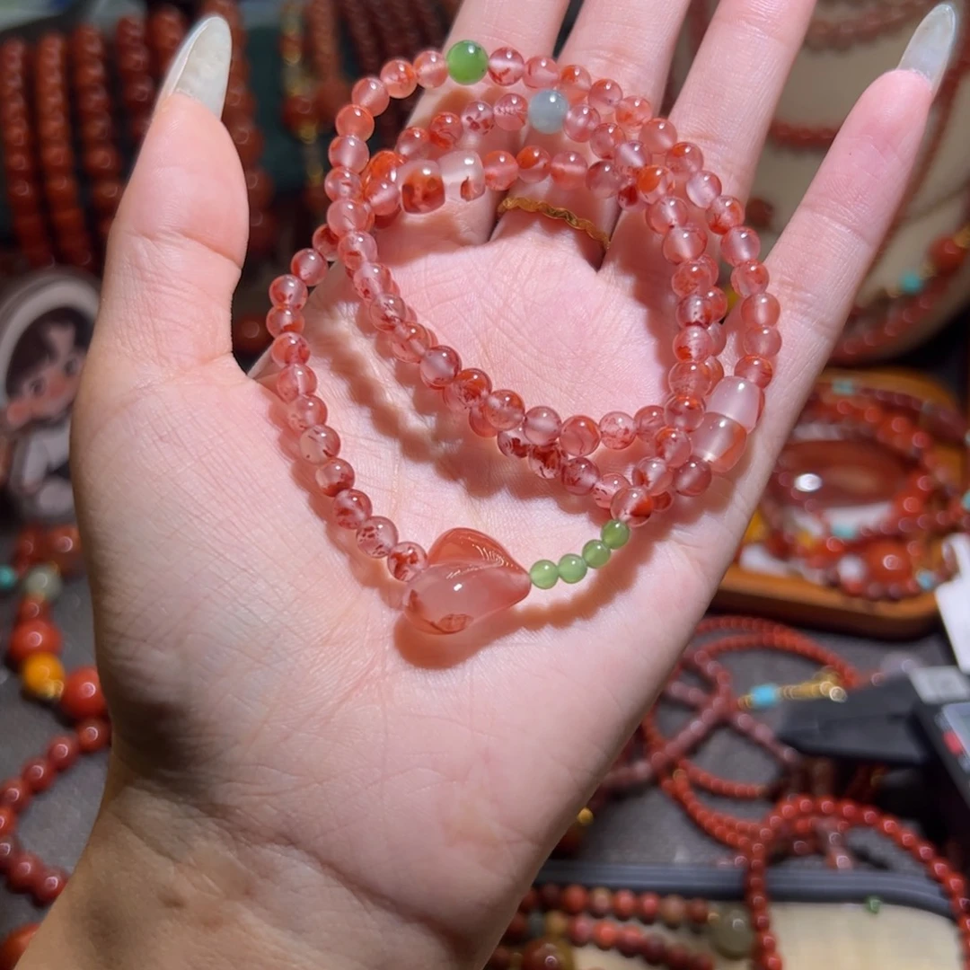 南红玛瑙未镶嵌手串5mm