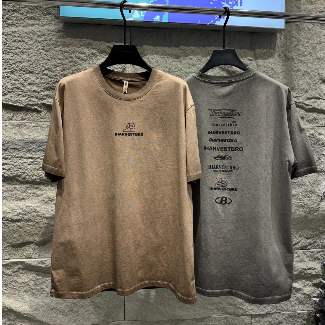 180-260斤大码夏季时尚水洗高品潮男显瘦炒色字母5262