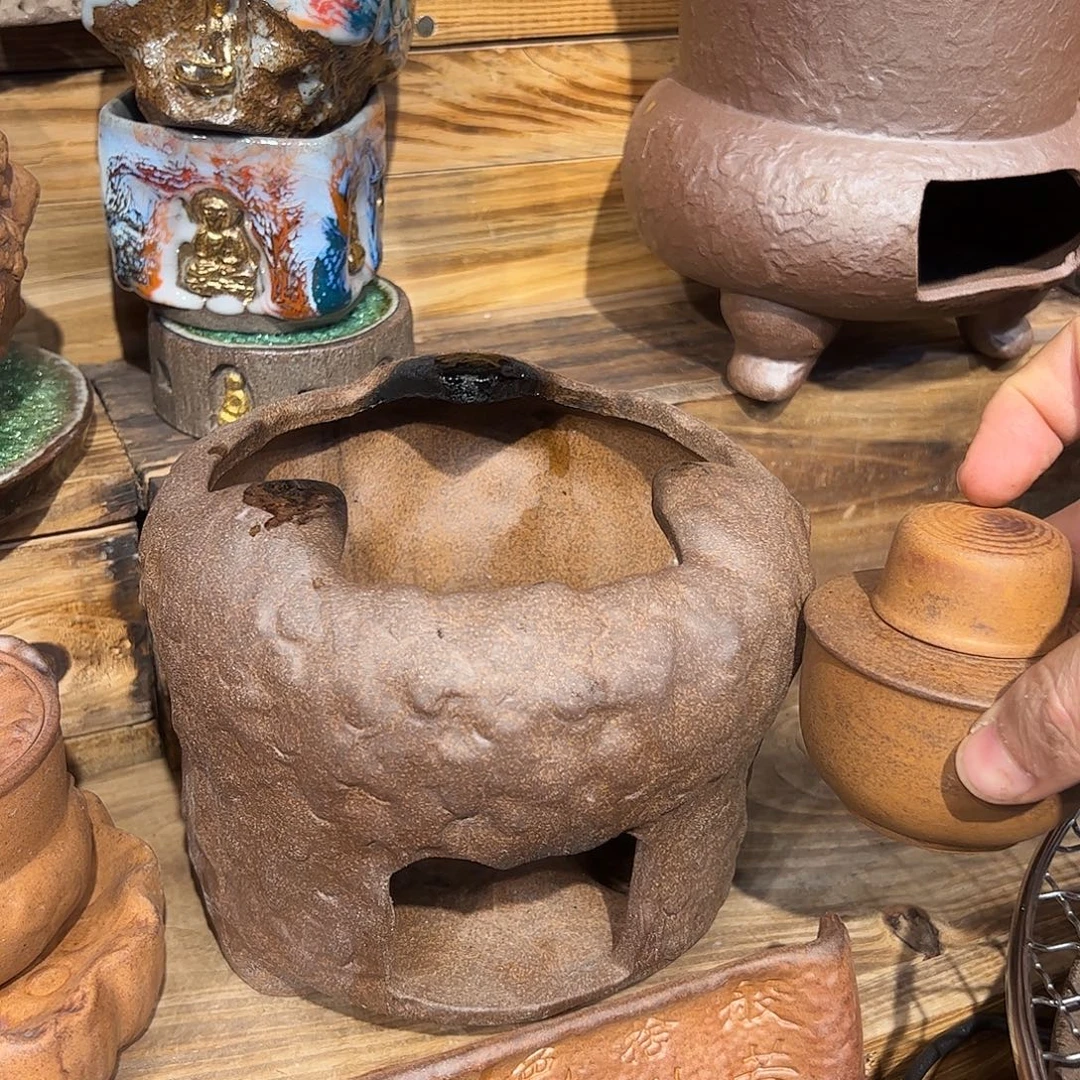 绿***]粗陶老岩泥系列茶具茶器