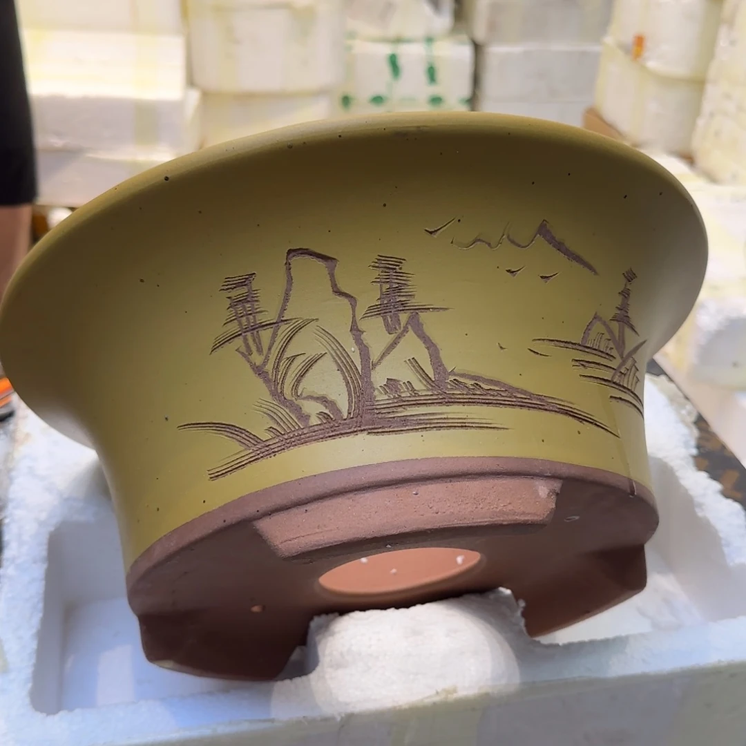 紫砂花盆口径33.14口径