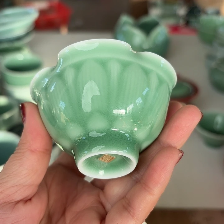 龙泉云间青瓷小米茶器