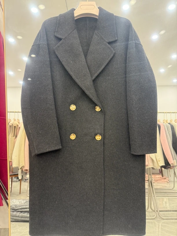 2024韩版宽松休闲羊毛大衣