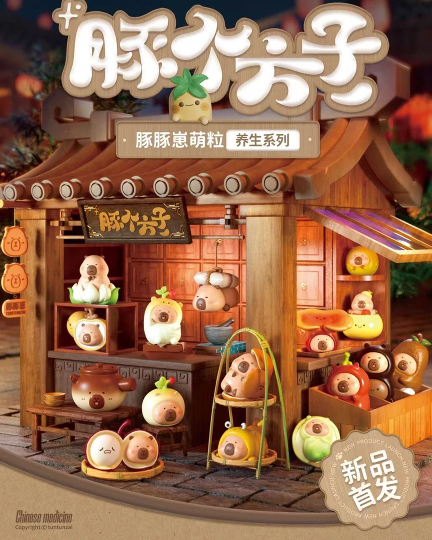 【拆盒】豚豚崽豚济堂本草集养生萌粒盲盒可爱摆件