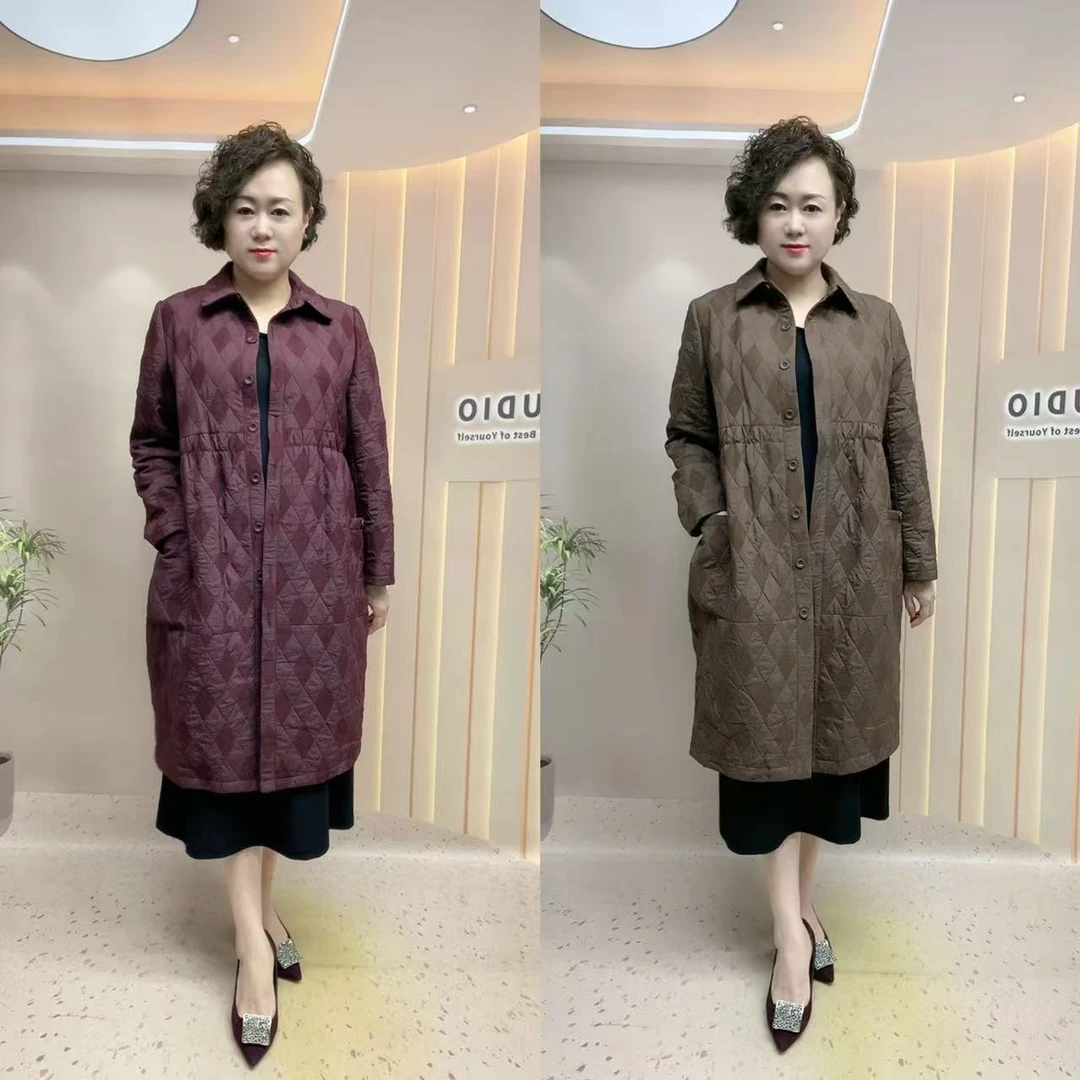 816#时尚宽松韩版中长款风衣