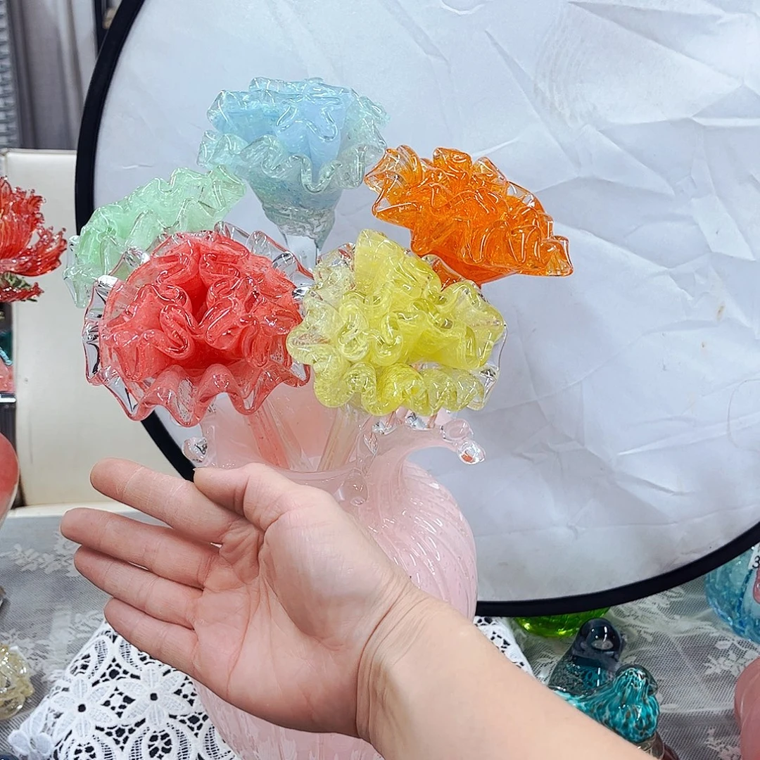 5朵夜光花 家悦琉璃工艺品