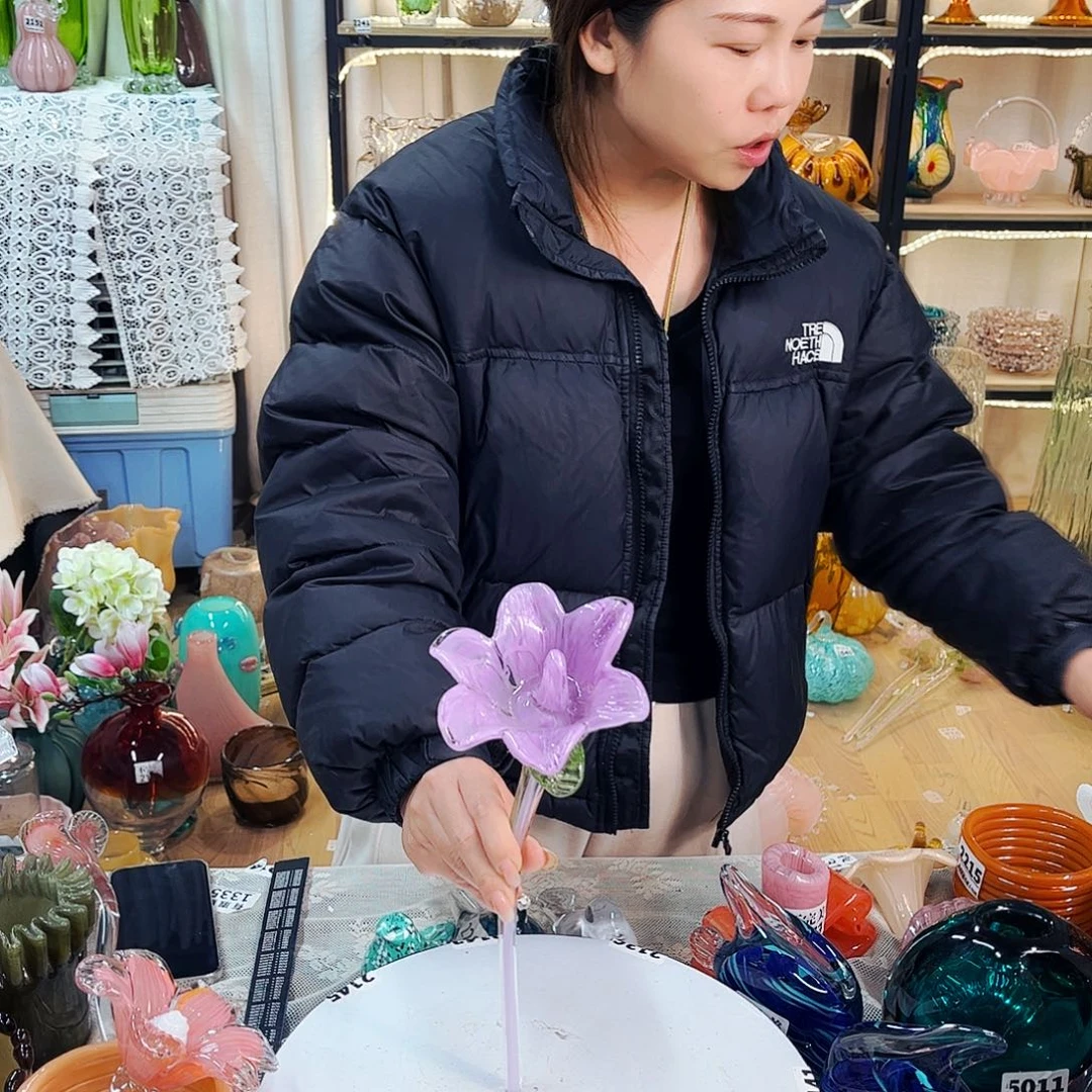 短杆家悦美居琉璃摆件
