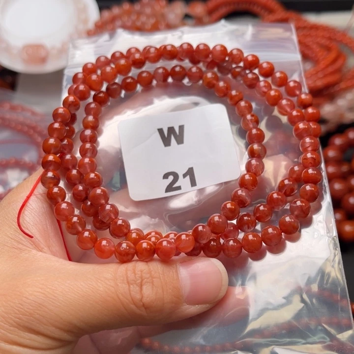 南红玛瑙未镶嵌多样性发货默认微瑕称重6mm