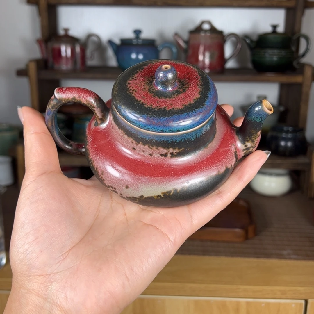 秋***叶陶摆件白胜利钧瓷 神垕镇原产地