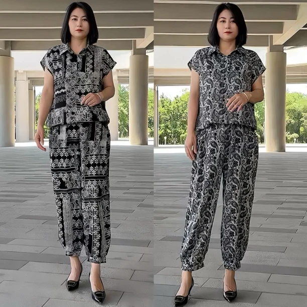 夏季新款大码遮肉显瘦女士休闲宽松洋气减龄套装