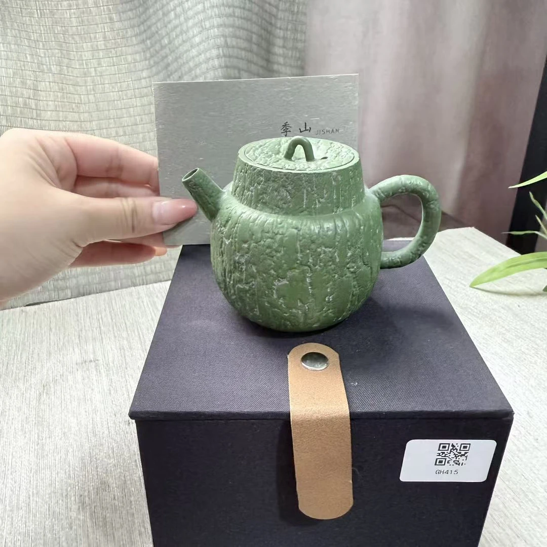 季山松烟墨季山听雨茶壶绿色gh415