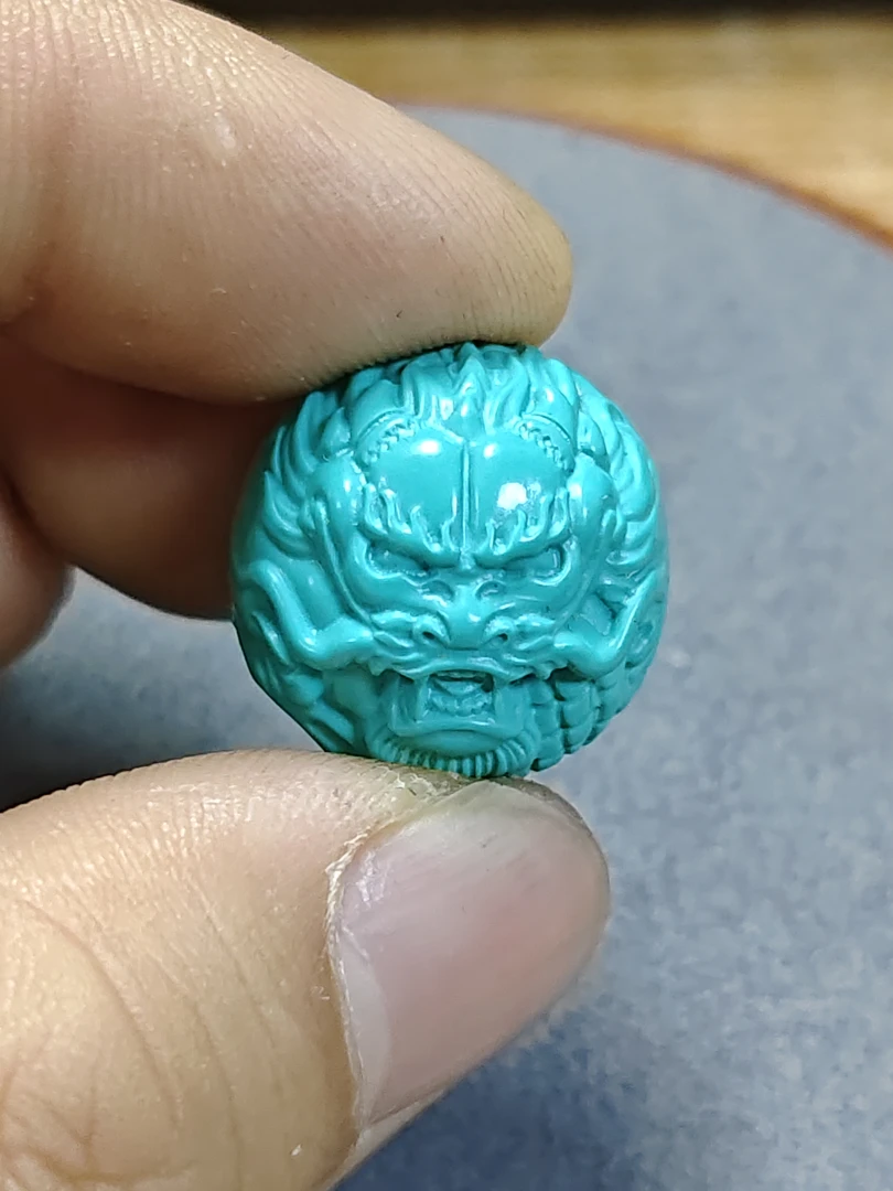 A304号精品绿色雕刻单珠吊坠