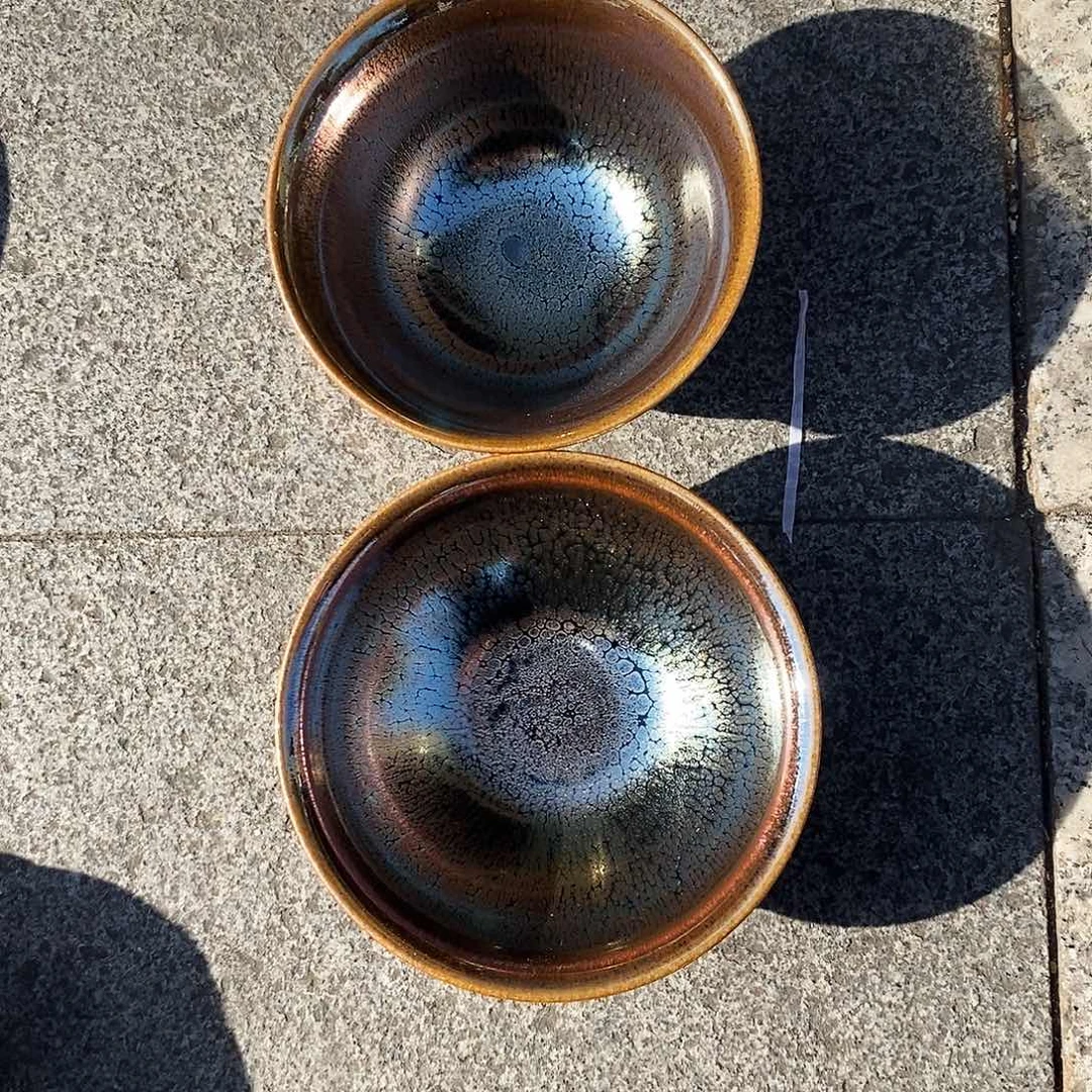 茶盏是****❀建盏彩金两个