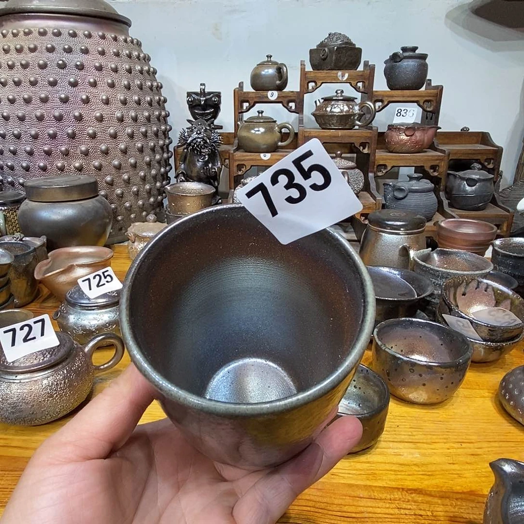 高温柴烧陶泥可乐杯