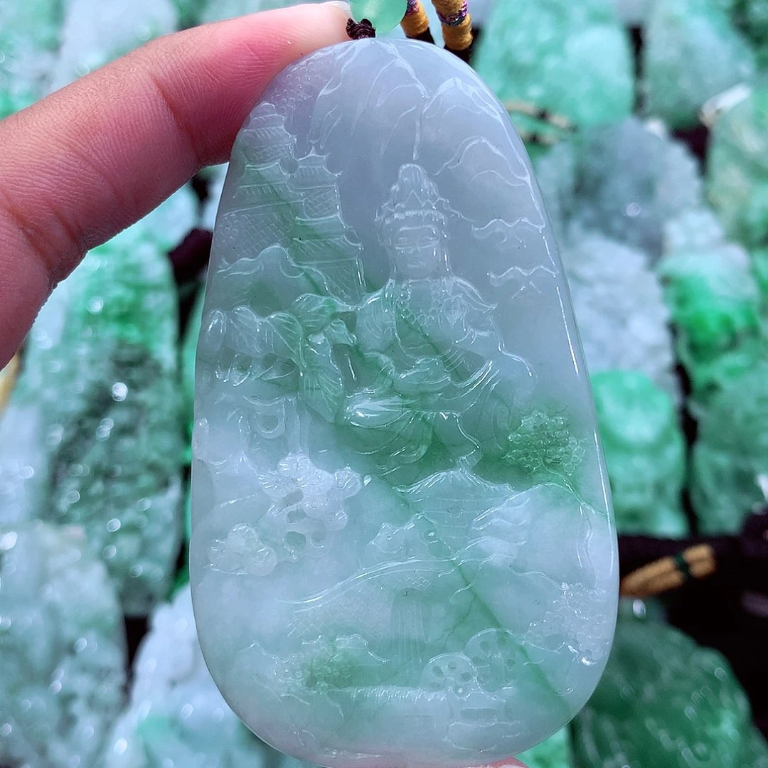 翡翠未镶嵌吊坠(不含链)