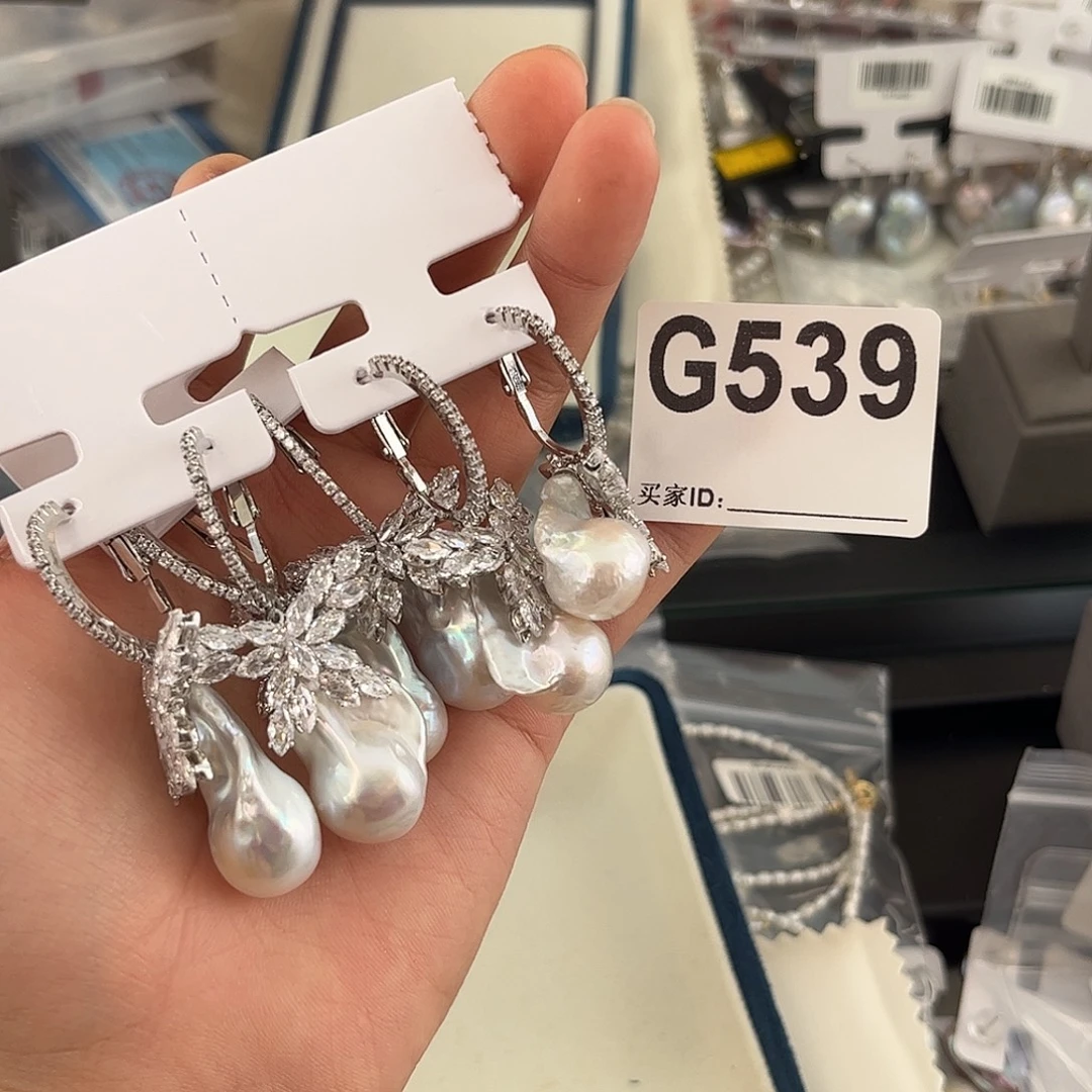 耳饰合金淡水珍珠