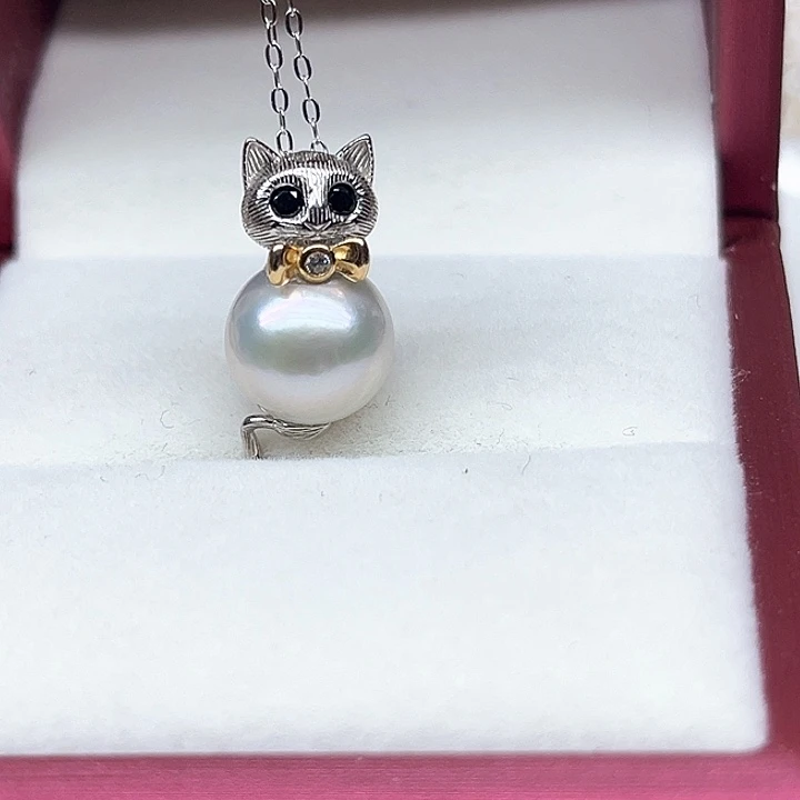 淡水珍珠银S925镶嵌颈饰