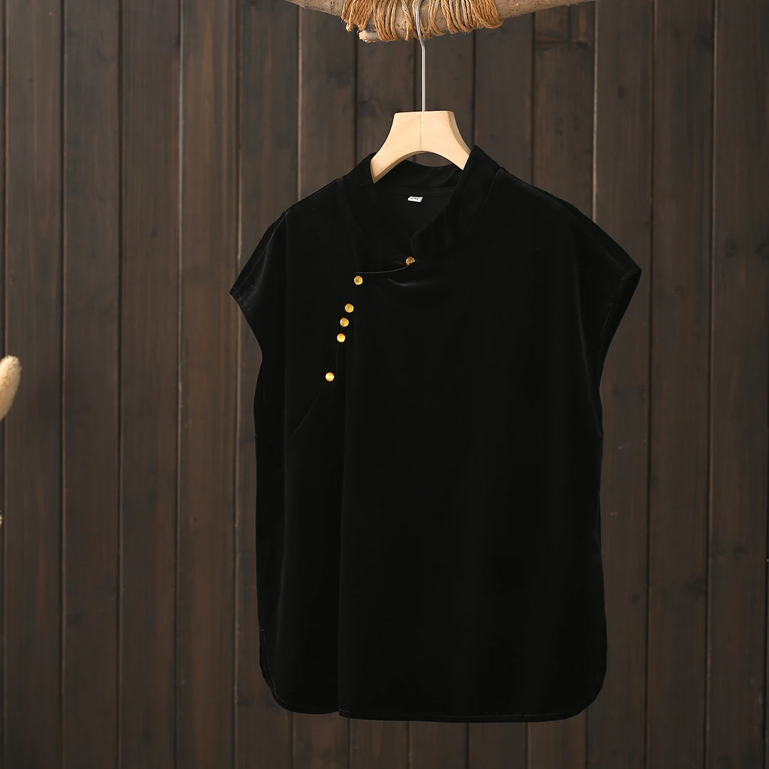 （小曼推荐）1286#新款减龄百搭丝绒气质上衣