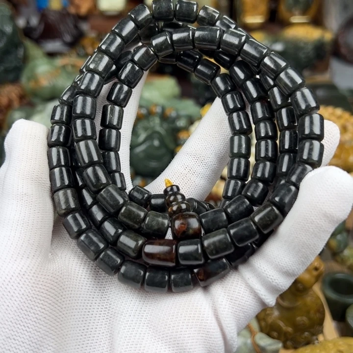 岫岩河磨玉（透闪石质玉）手串未镶嵌西**水