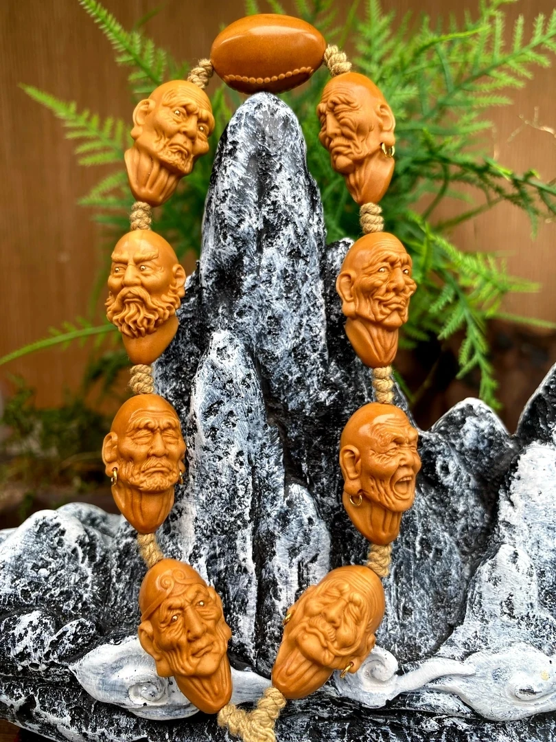 裕德隆，八圣罗汉橄榄核雕手串6