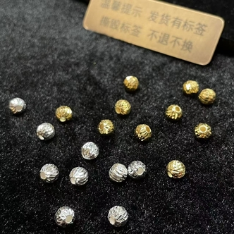 925银银制品 一粒s925车花转运珠规格自选多样性发其一@