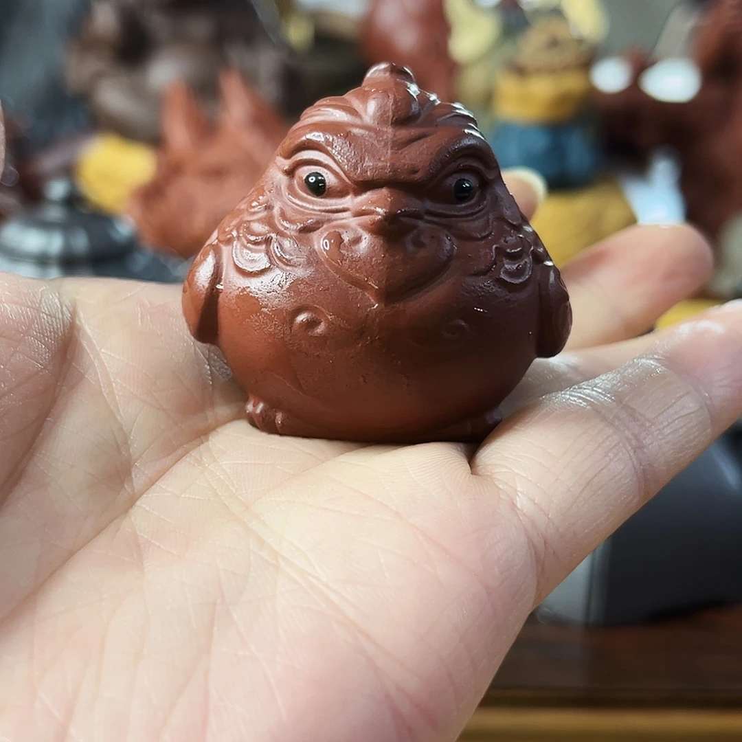 紫砂茶宠报喜鸟小茶宠
