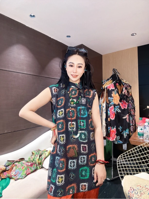 5237#《中古旗袍》重工国服新中式百搭宽松时尚